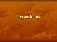 Prepositions