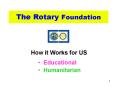 The Rotary Foundation PowerPoint PPT Presentation
