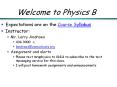 Welcome to Physics B PowerPoint PPT Presentation