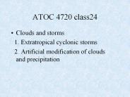 Clouds and storms