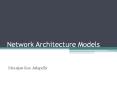 Network Architecture Models PowerPoint PPT Presentation