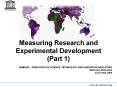 Measuring Research and Experimental Development (Part 1) PowerPoint PPT Presentation