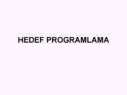 HEDEF PROGRAMLAMA