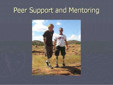 Peer Support and Mentoring