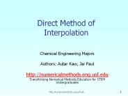 Direct Method of Interpolation