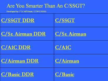 C/Sr. Airman DDR