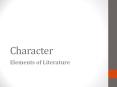 Character PowerPoint PPT Presentation