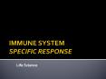 IMMUNE SYSTEM SPECIFIC RESPONSE PowerPoint PPT Presentation