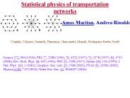 Statistical physics of transportation networks