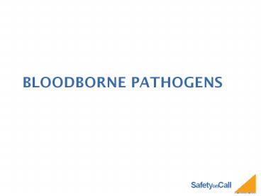 Bloodborne pathogens