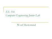EE 316 Computer Engineering Junior Lab