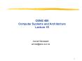 CENG 450 Computer Systems and Architecture Lecture 15 PowerPoint PPT Presentation