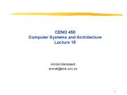 CENG 450 Computer Systems and Architecture Lecture 15