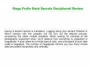 Mega Profix Bank Secrets Deciphered Review