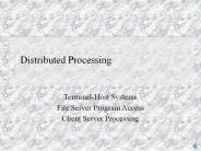 Distributed Processing