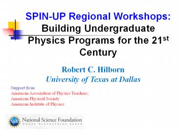 SPIN-UP Regional Workshops: