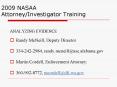 2009 NASAA Attorney/Investigator Training PowerPoint PPT Presentation