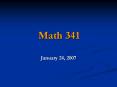 Math 341 PowerPoint PPT Presentation