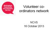 Volunteer co-ordinators network