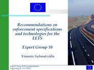 Expert Group 10 Recommendations