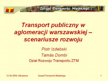 Transport publiczny w aglomeracji warszawskiej 