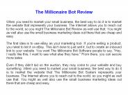 The Millionaire Bot Review - Is It A Scam?
