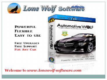Automotive Wolf car care software at Lone Wolf Software