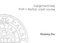 Assignment help PHP   MySQL crash course PowerPoint PPT Presentation
