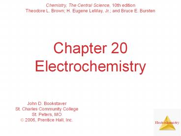 Chapter 20 Electrochemistry