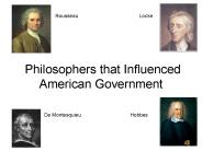 Philosophers that Influenced American Government