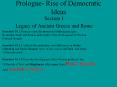 Prologue- Rise of Democratic Ideas PowerPoint PPT Presentation