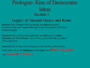 Prologue- Rise of Democratic Ideas