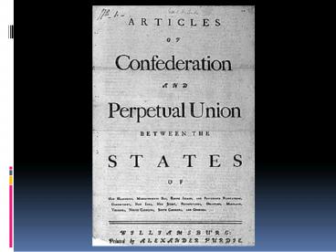 The Articles of Confederation