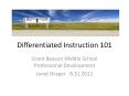 Differentiated Instruction 101 PowerPoint PPT Presentation