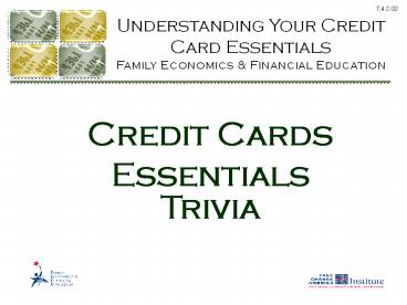 Understanding Your Credit Card Essentials Family Economics