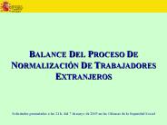 BALANCE DEL PROCESO DE NORMALIZACI