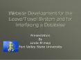 Website Development for the Leave/Travel System and for Interfacing a Database PowerPoint PPT Presentation