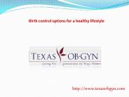 Birth control options for a healthy lifestyle