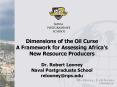 Dimensions of the Oil Curse A Framework for Assessing Africa PowerPoint PPT Presentation