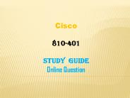 ExamcollectionVCE 810-401 Study Material