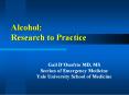 Alcohol: Research to Practice PowerPoint PPT Presentation