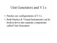 Unit Generators and V.I.s