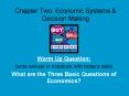 Chapter Two: Economic Systems PowerPoint PPT Presentation