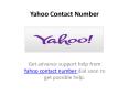 Yahoo contact number (1) PowerPoint PPT Presentation