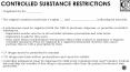 CONTROLLED SUBSTANCE RESTRICTIONS PowerPoint PPT Presentation