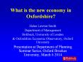 What is the new economy in Oxfordshire? PowerPoint PPT Presentation