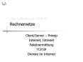 Rechnernetze PowerPoint PPT Presentation