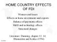 HOME COUNTRY EFFECTS OF FDI PowerPoint PPT Presentation