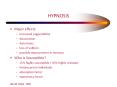 HYPNOSIS PowerPoint PPT Presentation