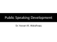 Public Speaking Development PowerPoint PPT Presentation